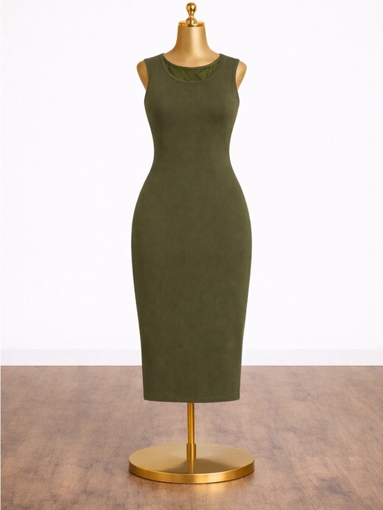 Rachel Zoe Dresses & Skirts - Rachel Zoe Olive Midi Dress with lining